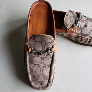 Coach Leather and  Fabric Slip On's